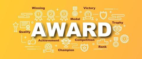 Award vector trendy banner