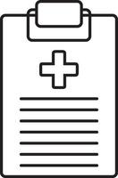 Line icon for medical report vector