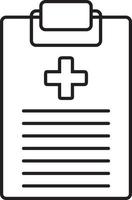 Line icon for medical report vector