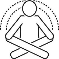 icono de línea para yoga vector