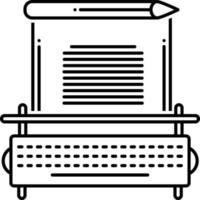 Line icon for copywriting vector