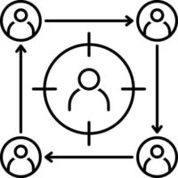 Line icon for focus groups vector