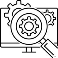 Line icon for functional analysis vector