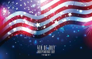 4th of July Independence Day USA Flag Concept vector
