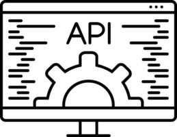 Line icon for api vector