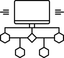 Line icon for flow diagram vector