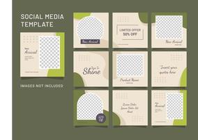 Template Post Fashion Women Social Media Puzzle vector