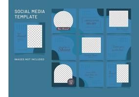 Template Feed Fashion Women Social Media Puzzle Vector