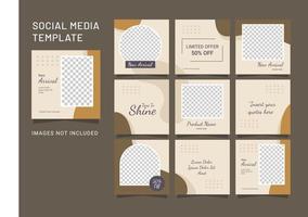 Template Feed Fashion Social Media Instagram Puzzle vector