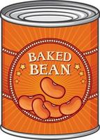 baked bean can vector