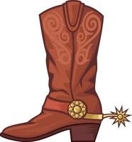 cowboy boot in color vector