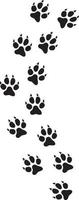 Cat paw print track vector