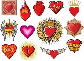 hearts collection vector
