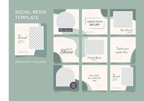 Social Media Fashion Women Puzzle Post Template vector