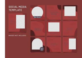 Template Feed Puzzle Fashion Women Social Media Vector