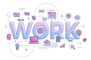 Business Word Work vector