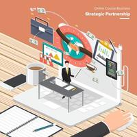 Online Course Business Strategic planner vector