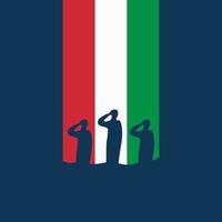 ilustración vectorial de festa della repubblica italiana. día de la república italiana. vector