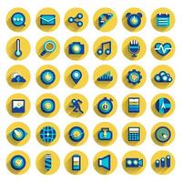 vector set icono dispositivo digital