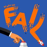 startup fail illustrations vector