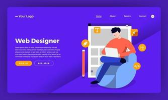 Web designer and Developer vector