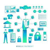 Mobile payment illustrate vector