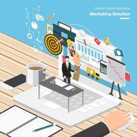 digital marketing illustration vector