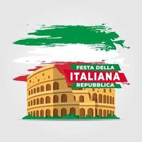 Italian Republic Day poster vector