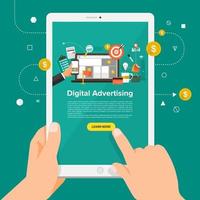 digital marketing illustration vector