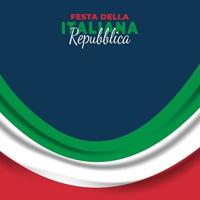 ilustración vectorial del cartel de la festa della repubblica italiana vector