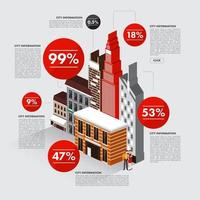 construcción de ilustraciones de infografía vector