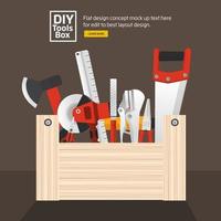 DIY tools Box vector