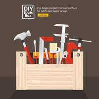 DIY tools box vector