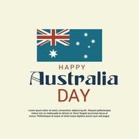 Ilustración de un fondo para el feliz día de Australia. vector