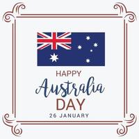 Ilustración de un fondo para el feliz día de Australia. vector