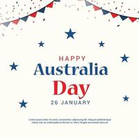 Ilustración de un fondo para el feliz día de Australia. vector