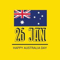 Ilustración de un fondo para el feliz día de Australia. vector