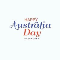 Ilustración de un fondo para el feliz día de Australia. vector