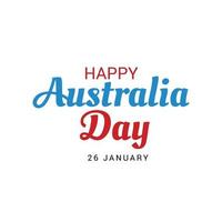 Ilustración de un fondo para el feliz día de Australia. vector