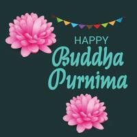 illustration of a background for Happy Buddha Purnima. vector