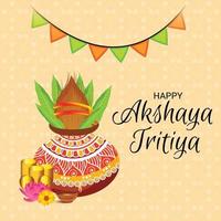 banner de celebración del festival de akshaya tritiya vector