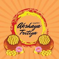 banner de celebración del festival de akshaya tritiya vector