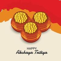 Festival Of Akshaya Tritiya celebration banner vector