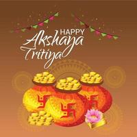 banner de celebración del festival de akshaya tritiya vector