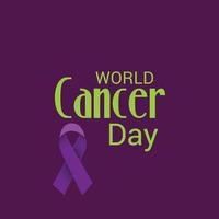 World Cancer Day Awareness banner with Ribbon vector