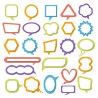 Vector icon set balloon message