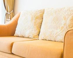 Pillow on sofa decoration in livingroom interior photo