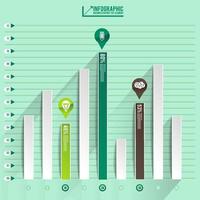 Infographic graph chart report vector