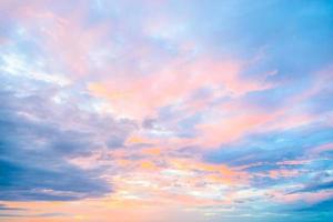 Cloudy sky at sunset photo