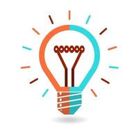 Icon light bulb vector